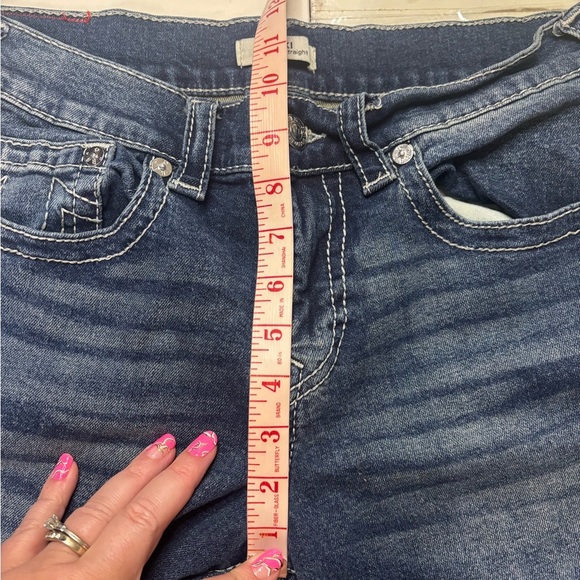 True Religion Jeans Womens Size 27 Ricky Relaxed Straight Medium Wash Blue - Picture 4 of 7